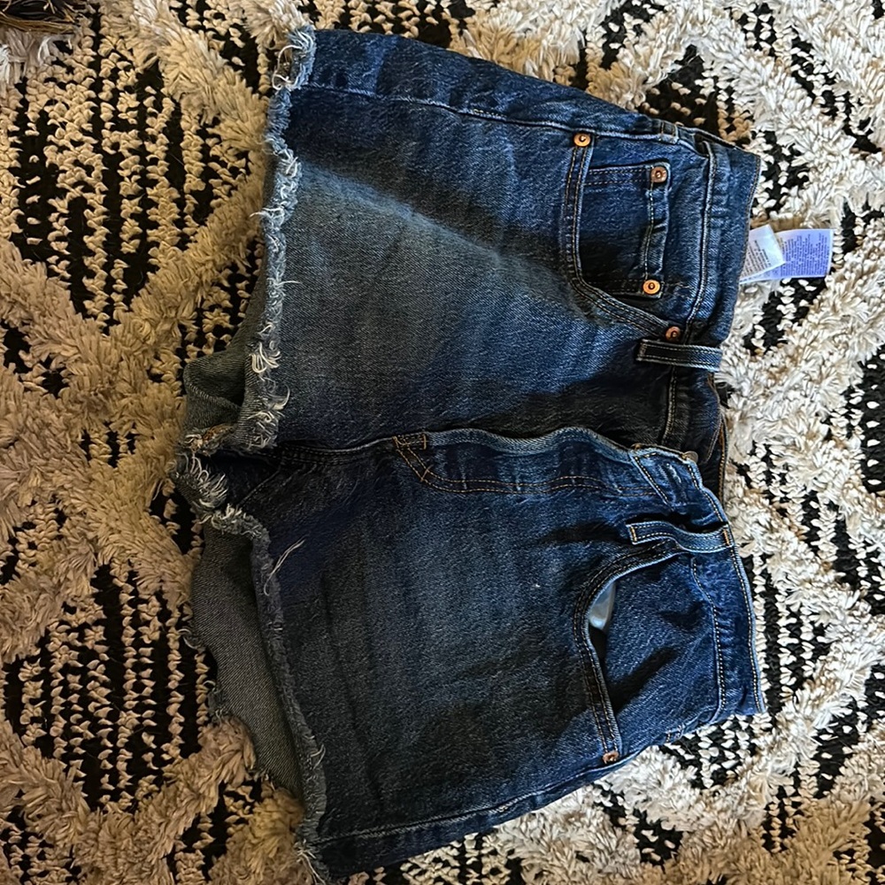 Levi's 501 Distressed high rise Jean Shorts